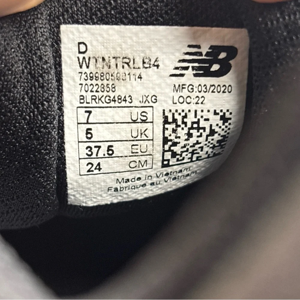 New Balance Nitrel Trail 4 Running Shoes Black All Terrain Women's Size 7 D Wide
